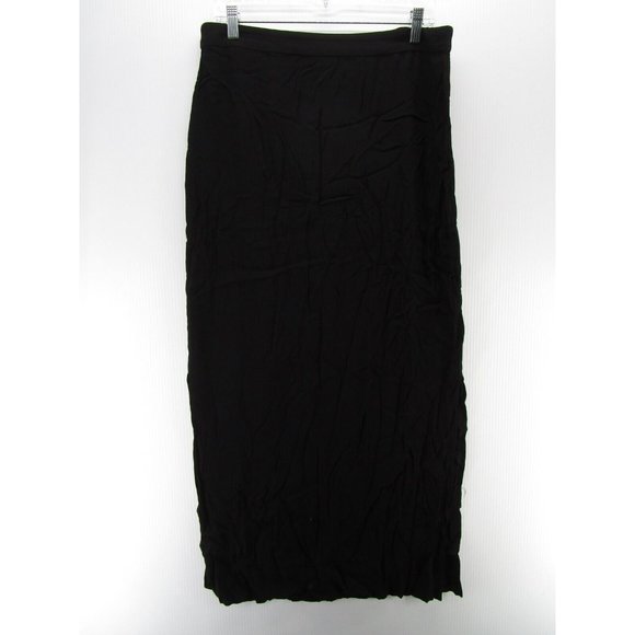 Madewell Skirt 12 Maxi Long Elastic Waist Zip Up Preppy Boho Career
